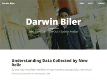 Tablet Screenshot of darwinbiler.com